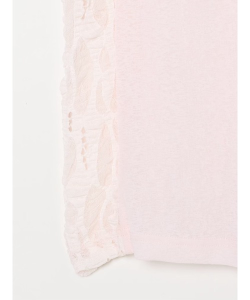 sahara(サハラ)の「Side Lace Over Top/サイドレースオーバーサイズトップス(Tシャツ/カットソー・レディース・ピンク/ブラウン/ブラック/アイボリー・FREE)」の7枚目の写真