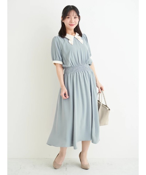 Re-J&SUPURE（リジェイアンドスプル）の「【大きいサイズ】【WEB限定】レースタイワンピース（ワンピース・レディース・ネイビー/ピンク/サックスブルー・XX-LARGE/XXXX-LARGE/XXX-LARGE）」の18枚目の写真