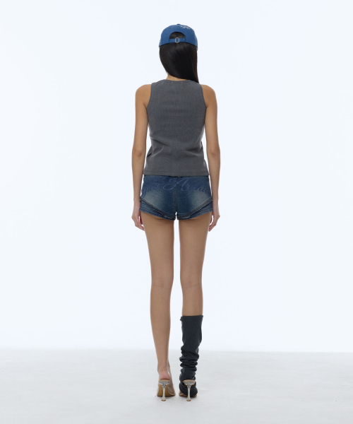 GILAARCHIVE(ギラアーカイブ)の「STUD PATCH LOGO DYED SLEEVELESS_CHARCOAL(Tシャツ/カットソー・レディース・その他・FREE)」の6枚目の写真