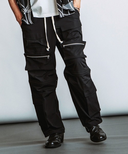 NO ID.(ノーアイディ)の「【NO ID.】Multi Pocket Easy Wide Pants / マルチポケット イージー ワイド パンツ(カーゴパンツ・メンズ・ブラック/グレー/カーキ・2/1)」の2枚目の写真