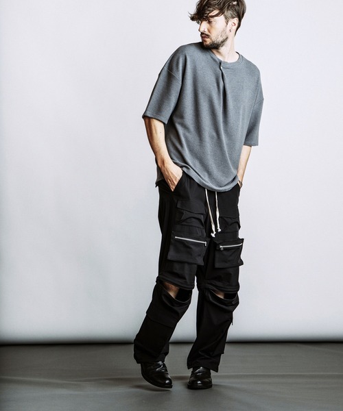 NO ID.(ノーアイディ)の「【NO ID.】Multi Pocket Easy Wide Pants / マルチポケット イージー ワイド パンツ(カーゴパンツ・メンズ・ブラック/グレー/カーキ・2/1)」の5枚目の写真