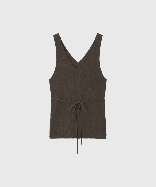 LOOKAST(ルックキャスト)の「サンドリンVネックスリーブレスニット / SANDRINE V-NECK SLEEVELESS KNIT_2colors(ニット/セーター・レディース・アイボリー/ブラウン・SMALL/MEDIUM)」の5枚目の写真