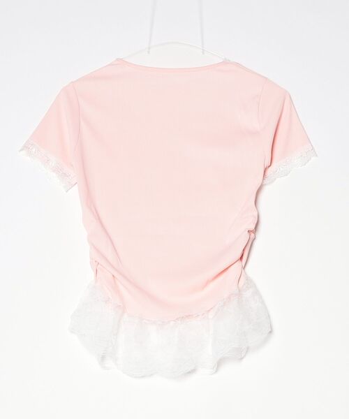 gossip!ロサンゼルス(ゴシップロサンゼルス)の「YUGA フェミニン フリルトップス(Tシャツ/カットソー・レディース・ライトブルー/ピンク・FREE)」の3枚目の写真