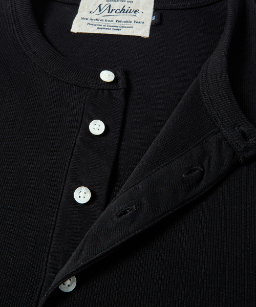 Beyond Closet（-）の「[COLLECTION LINE] パールボタンヘンリーネック半袖Tシャツブラック（Tシャツ/カットソー・メンズ・その他・MEDIUM/LARGE）」の7枚目の写真