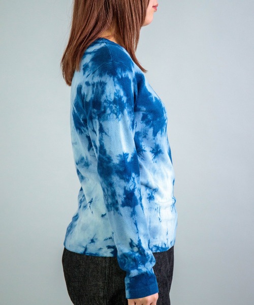 OMNIGOD（オムニゴッド）の「[OMNIGOD womens / オムニゴッド] KLフライス (手染めインディゴ) ロングスリーブＴシャツ（Tシャツ/カットソー・レディース・インディゴブルー・3/2）」の10枚目の写真
