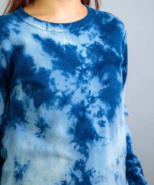 OMNIGOD（オムニゴッド）の「[OMNIGOD womens / オムニゴッド] KLフライス (手染めインディゴ) ロングスリーブＴシャツ（Tシャツ/カットソー・レディース・インディゴブルー・3/2）」の12枚目の写真