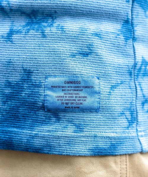OMNIGOD（オムニゴッド）の「[OMNIGOD womens / オムニゴッド] KLフライス (手染めインディゴ) ロングスリーブＴシャツ（Tシャツ/カットソー・レディース・インディゴブルー・3/2）」の7枚目の写真