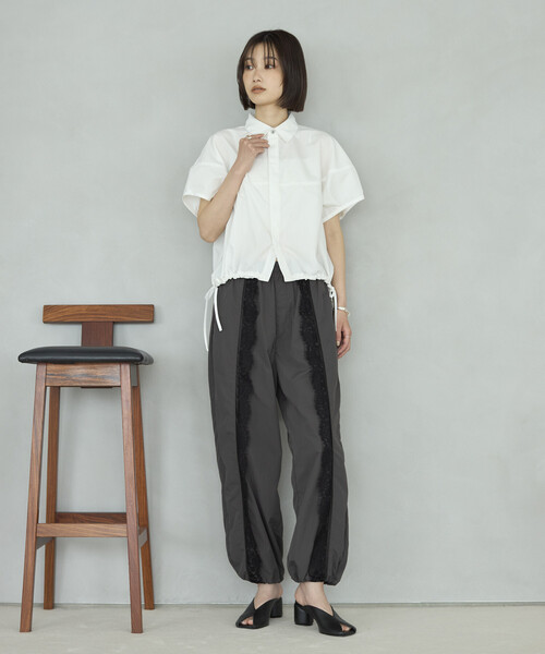 Firsthand(ファーストハンド)の「Firsthand/ファーストハンド ナイロン レース ワイド イージーパンツ(その他パンツ・レディース・ブラック/チャコールグレー・MEDIUM/SMALL)」の13枚目の写真