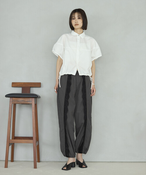 Firsthand(ファーストハンド)の「Firsthand/ファーストハンド ナイロン レース ワイド イージーパンツ(その他パンツ・レディース・ブラック/チャコールグレー・MEDIUM/SMALL)」の15枚目の写真