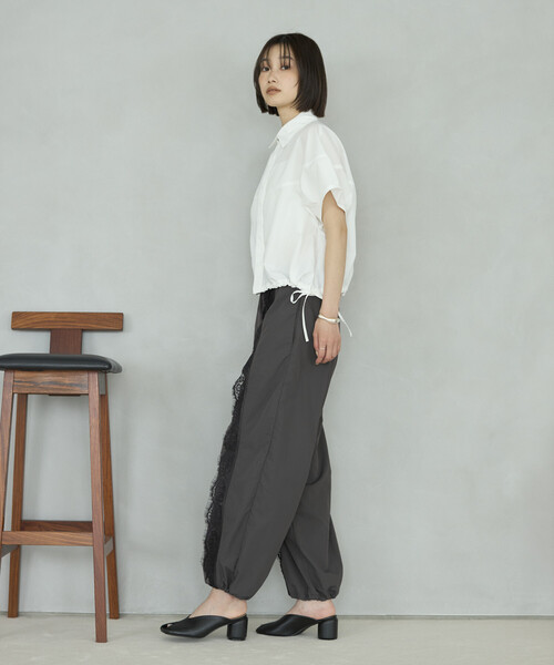 Firsthand(ファーストハンド)の「Firsthand/ファーストハンド ナイロン レース ワイド イージーパンツ(その他パンツ・レディース・ブラック/チャコールグレー・MEDIUM/SMALL)」の19枚目の写真