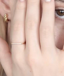 【BILAN】 ( 金属アレルギー軽減 サージカルステンレス ) Zirconia Square Ring / ジルコニアスクエアリング