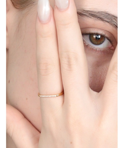Bilan(ビラン)の「【BILAN】 ( 金属アレルギー軽減 サージカルステンレス ) Zirconia Square Ring / ジルコニアスクエアリング(リング・レディース・ゴールド/シルバー・14号/11号)」の14枚目の写真