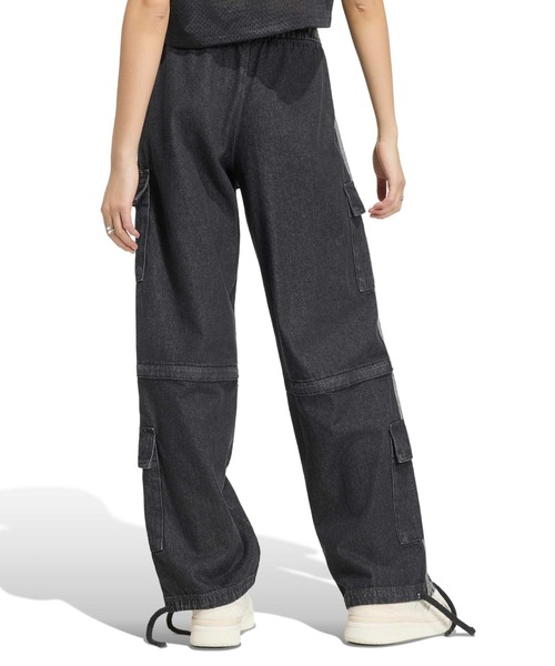adidas（アディダス）の「adidas MID RISE 2-IN-1 DENIM PANT / アディダス ミッドライズ 2イン1 デニム パンツ（カーゴパンツ・レディース・ブラック・S/M/L）」の11枚目の写真