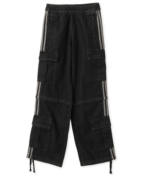 adidas（アディダス）の「adidas MID RISE 2-IN-1 DENIM PANT / アディダス ミッドライズ 2イン1 デニム パンツ（カーゴパンツ・レディース・ブラック・S/M/L）」の2枚目の写真