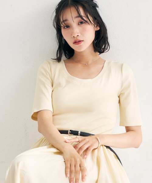 MISCH MASCH(ミッシュマッシュ)の「2026春夏新作 ベルト付きドッキングワンピース(ワンピース・レディース・ブラック/ベージュ・フリ-)」の21枚目の写真