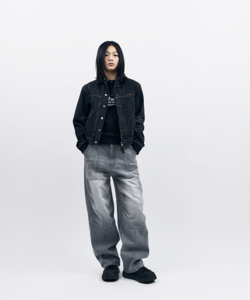 AAKAM(アーカム)の「Ribbed Denim Zip-Up Jacket (Black)(デニムジャケット・レディース・その他・1/2)」の8枚目の写真