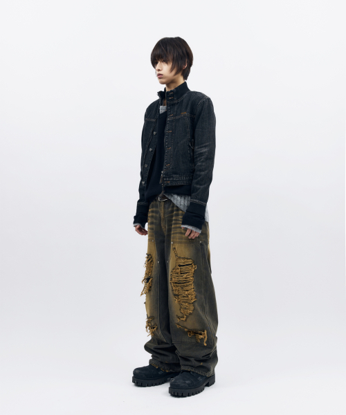 AAKAM(アーカム)の「Ribbed Denim Zip-Up Jacket (Black)(デニムジャケット・レディース・その他・1/2)」の9枚目の写真