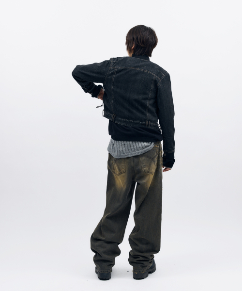 AAKAM(アーカム)の「Ribbed Denim Zip-Up Jacket (Black)(デニムジャケット・レディース・その他・1/2)」の10枚目の写真