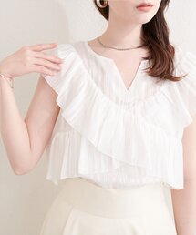 natural couture | スキッパーフリルブラウス(シャツ/ブラウス)