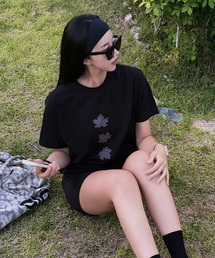 eastserviceshop（イーストサービスショップ）の「リーブスロゴ半袖Tシャツ - ブラック（Tシャツ/カットソー）」