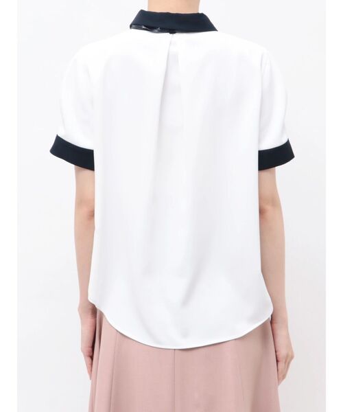 TONAL(トーナル)の「スカーフタイハーフスリーブシャツ(シャツ/ブラウス・レディース・ピンク/ベージュ/ネイビー/オフホワイト・MEDIUM)」の21枚目の写真