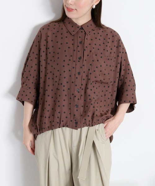 KAPITAL 総柄ブラウス 四国山城工場産 ドルマン コットン 0 Shirt 
