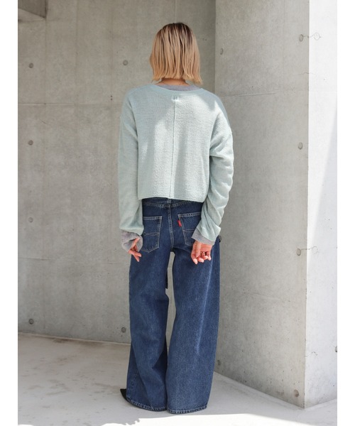 Ungrid（アングリッド）の「ビジューデザインカーブデニム（デニムパンツ・レディース・インディゴブルー・26inch/25inch/24inch）」の12枚目の写真