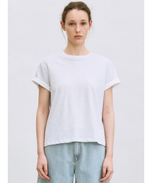 roll up T-shirt (white melange)
