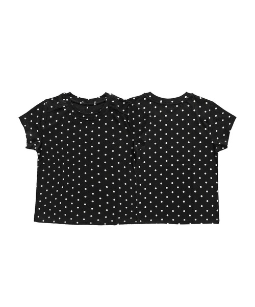 aimoha(アイモハ)の「ドット柄半袖Tシャツ(Tシャツ/カットソー・レディース・ブラック/ホワイト・M)」の19枚目の写真
