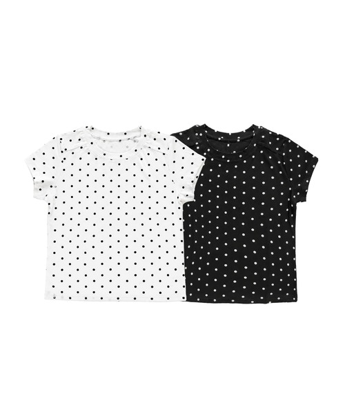 aimoha(アイモハ)の「ドット柄半袖Tシャツ(Tシャツ/カットソー・レディース・ブラック/ホワイト・M)」の17枚目の写真
