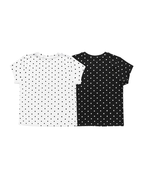 aimoha(アイモハ)の「ドット柄半袖Tシャツ(Tシャツ/カットソー・レディース・ブラック/ホワイト・M)」の16枚目の写真