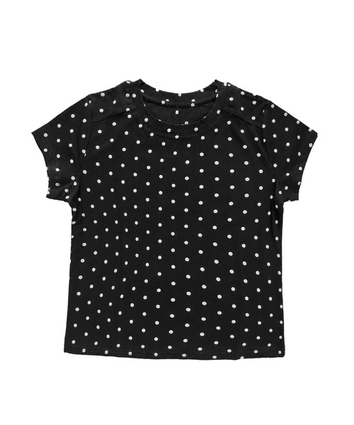 aimoha(アイモハ)の「ドット柄半袖Tシャツ(Tシャツ/カットソー・レディース・ブラック/ホワイト・M)」の13枚目の写真