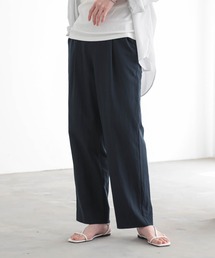 [低身長/高身長向けサイズ有]ひんやり軽やかストレートパンツ【サスティナブル】