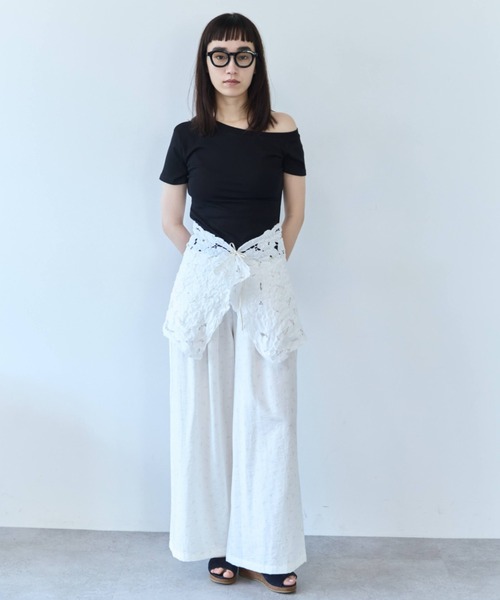 flaeu(フラユ)の「Flower Print Easy Pants(その他パンツ・レディース・アイボリー/ブラック・FREE)」の21枚目の写真