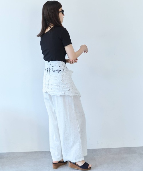 flaeu(フラユ)の「Flower Print Easy Pants(その他パンツ・レディース・アイボリー/ブラック・FREE)」の22枚目の写真
