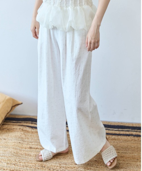 flaeu(フラユ)の「Flower Print Easy Pants(その他パンツ・レディース・アイボリー/ブラック・FREE)」の14枚目の写真