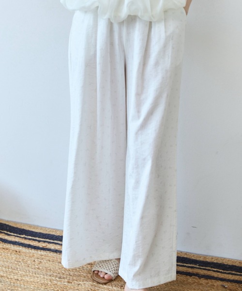flaeu(フラユ)の「Flower Print Easy Pants(その他パンツ・レディース・アイボリー/ブラック・FREE)」の15枚目の写真