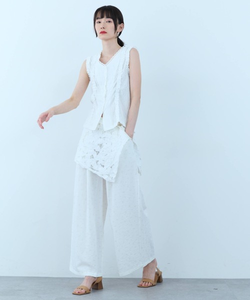 flaeu(フラユ)の「Flower Print Easy Pants(その他パンツ・レディース・アイボリー/ブラック・FREE)」の16枚目の写真