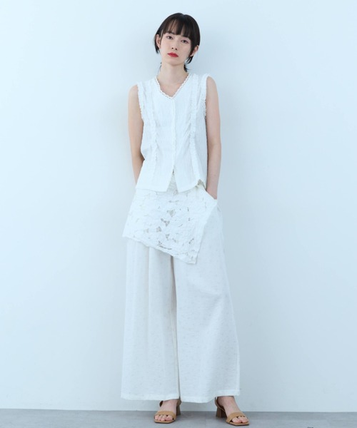 flaeu(フラユ)の「Flower Print Easy Pants(その他パンツ・レディース・アイボリー/ブラック・FREE)」の17枚目の写真