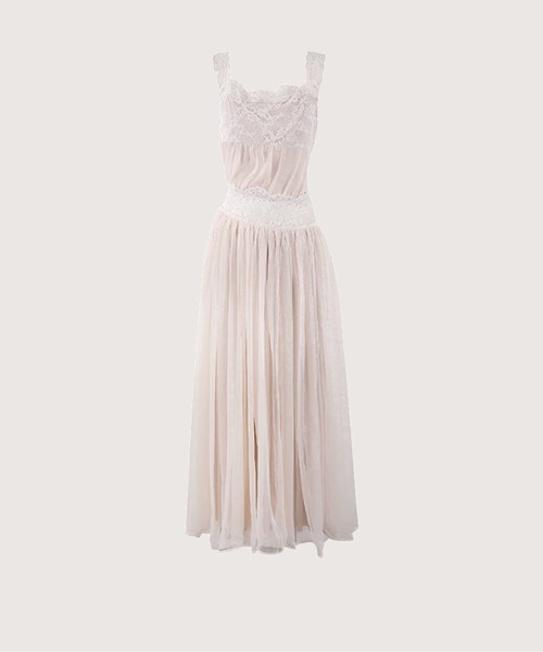 LA POMME petit(ラポミ・プチ)の「Romantic Lace Motif Backless Dress(ワンピース・レディース・アイボリー・FREE)」の1枚目の写真