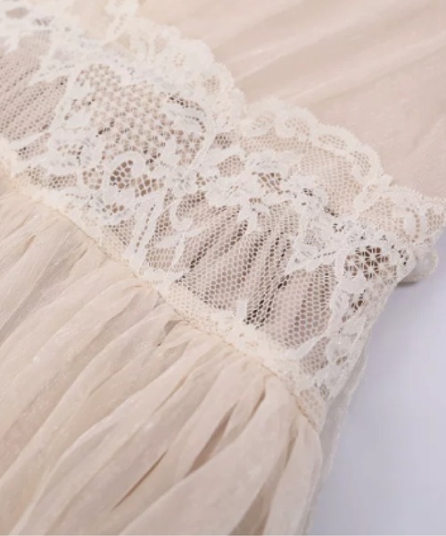 LA POMME petit(ラポミ・プチ)の「Romantic Lace Motif Backless Dress(ワンピース・レディース・アイボリー・FREE)」の4枚目の写真