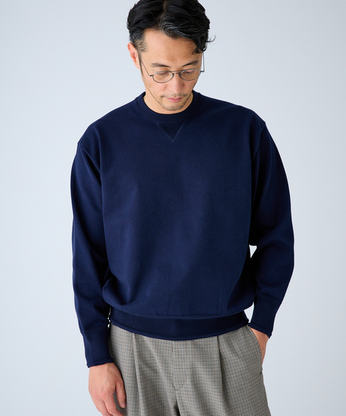 EDIFICE(エディフィス)の「《EDIFICE by PIPPIOLINO》コットン プレーディング クルーネック(スウェット・メンズ・ネイビー/ブラウン/ピンク/イエロー/アイボリー・MEDIUM/LARGE)」の11枚目の写真