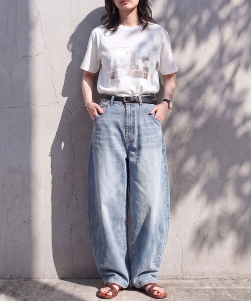 SELECT LEVERY(セレクトリベリー)の「フォトプリントTシャツ(Tシャツ/カットソー・レディース・チャコール/オフホワイト/ブラック・FREE)」の8枚目の写真