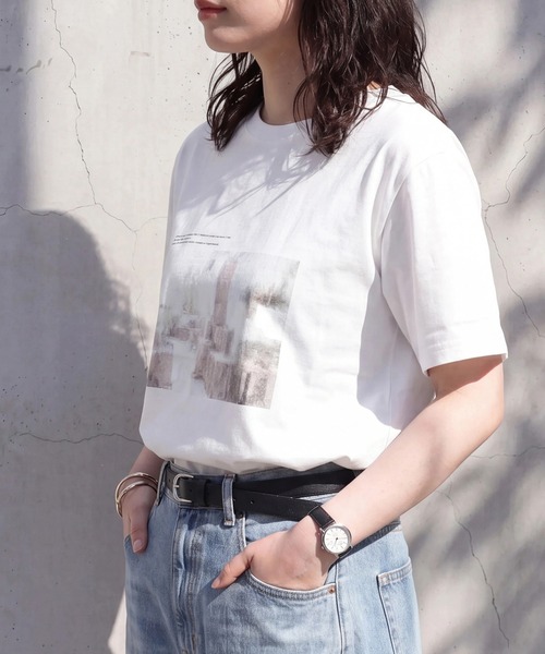 SELECT LEVERY(セレクトリベリー)の「フォトプリントTシャツ(Tシャツ/カットソー・レディース・チャコール/オフホワイト/ブラック・FREE)」の10枚目の写真
