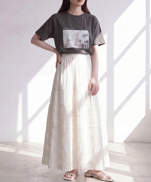 SELECT LEVERY(セレクトリベリー)の「フォトプリントTシャツ(Tシャツ/カットソー・レディース・チャコール/オフホワイト/ブラック・FREE)」の15枚目の写真