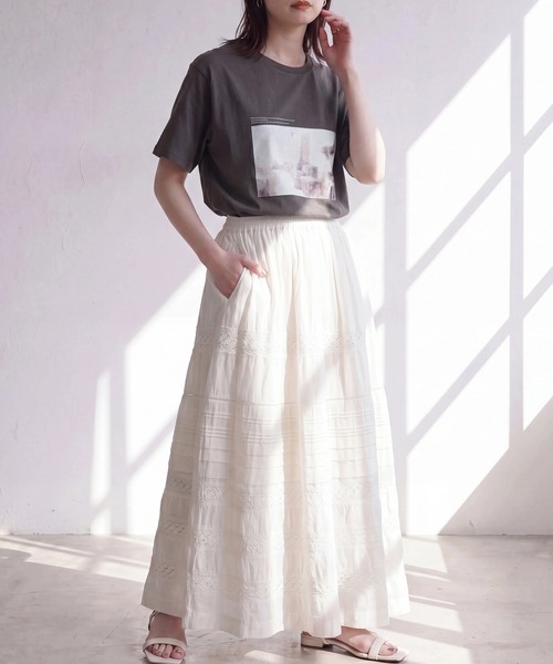 SELECT LEVERY(セレクトリベリー)の「フォトプリントTシャツ(Tシャツ/カットソー・レディース・チャコール/オフホワイト/ブラック・FREE)」の17枚目の写真