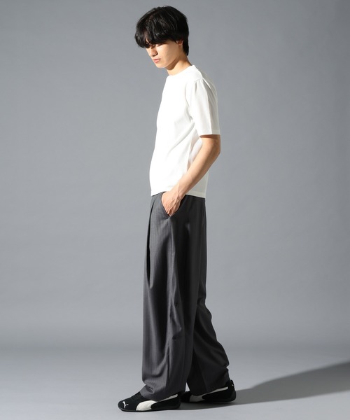LIEU HOMME(リュウオム)の「LIEU HOMME/ストライプカーブパンツ(スラックス・メンズ・ブラック/チャコール・MEDIUM)」の10枚目の写真