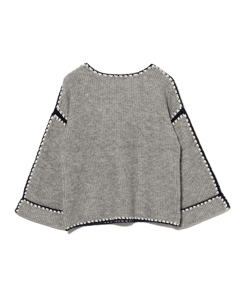 BEAMS HEART（ビームスハート）の「ハンドステッチ ニット プルオーバー（ニット/セーター・レディース・ネイビー/ホワイト系その他5/ライトグレー・FREE）」の19枚目の写真