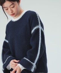 ハンドステッチ ニット プルオーバー