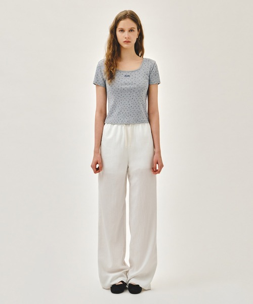 MARITHE + FRANCOIS GIRBAUD(マリテフランソワジルボー)の「W MARINE EASY PANTS(その他パンツ・レディース・ホワイト/ストライプ・MEDIUM/SMALL)」の3枚目の写真